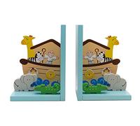 Noah's Ark Bookends | Christian Home Décor for Child's Play Room or Nursery | Great Catholic Gift for Baptism, First Holy Communion | Organization for Books