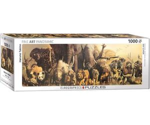 Noah's Ark by Haruo Takino Panoramic 1000 piece jigsaw puzzle 960mm x 320mm