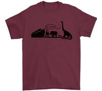 Noahs Ark Dinosaurs T-Rex Atheist Atheism Mens T-Shirt 100% Cotton Maroon XL