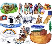 Noah's Ark Felt Figures for Flannel Board Bible Stories-precut