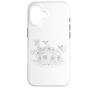 Noah's Ark - Kids Faith Coloring Bible Story Graphic (White) Case for iPhone 16