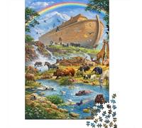 Noahs Ark Scene 1000 Piece Extra-thick Cardboard Classic Jigsaw Puzzle Adult Jigsaws Brain Training Wall Decoration Gift Idea 38x26cm/1000pcs