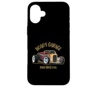 Noah's Garage Hotrod Classic Car Design for the Name Noah Case for iPhone 16 Plus