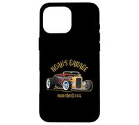Noah's Garage Hotrod Classic Car Design for the Name Noah Case for iPhone 16 Pro Max