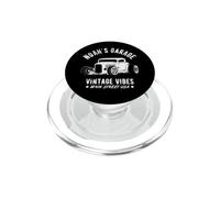 Noah's Garage Hotrod Classic Car Design for the Name Noah PopSockets PopGrip for MagSafe