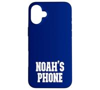Noah's Phone Noah Name Personalized White Blue Case for iPhone 16 Plus