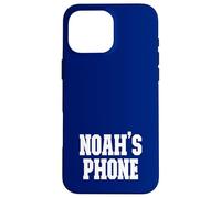Noah's Phone Noah Name Personalized White Blue Case for iPhone 16 Pro Max