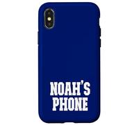 Noah's Phone Noah Name Personalized White Blue Case for iPhone X/XS