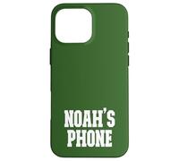 Noah's Phone Noah Name Personalized White Green Case for iPhone 16 Pro Max