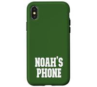 Noah's Phone Noah Name Personalized White Green Case for iPhone X/XS