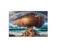 NoahsArkRainbow,1000-piece puzzle,Adult Jigsaw Puzzle DIY Set Paper Jigsaw Puzzle Modern Home Decor Unique Gift,38x52cm