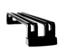 NOAHWOOD Fingerboard Park Bench Double Rail & Display (245 x 50 mm Double Rails Ramp, Ebony+ Metal Display Rack)