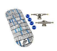 NOAHWOOD PRO Fingerboards Finger Skateboards(NW9.0 Kickflip Deck 98mmx34mm 5-Layer Colour Maple Wooden Handmade)+(NW Prince 34mm Trucks)+(NW ii Logo Handmade Wheels)(Fance)