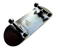 Noahwood Professional 6-Layer Bamboo Fingerboard Complete Set 100x33mm | Midnight Dyed Bamboo Grain NOAHWOOD Logo Deck | Axle Washers 34mm Black Trucks Durable Wheels