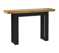 Noain Console Table Made of Solid Pine Wood 120 x 30 x 75 cm with U-Shaped Legs in Black, Versatile Hallway Table for Living Room, Hallway, Office, Practical Storage and Storage Space