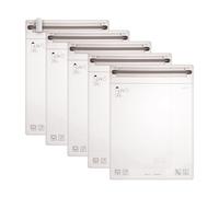 Noaks Bag Waterproof Dry Bag, Size M, 5 Zip Lock Bags with airtight Closure, Transparent