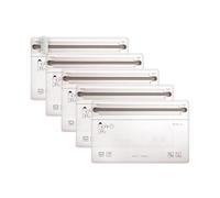 Noaks Bag Waterproof Dry Bag, Size S, 5 Zip Lock Bags with airtight Closure, Transparent