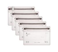 Noaks Bag Waterproof Dry Bag, Size XS, 5 Zip Lock Bags with airtight Closure, Transparent