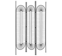 Beliani 3 Panel Room Divider Noale Black 135 Cm 170 Cm