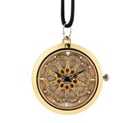 NOALED Pocket Watch Crystal Diamond Women Necklace Watch Leather Rope Quartz Hanging Watch Top Turntable Watch Clock for Girl,Pocket Watch Engraved Personali