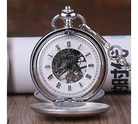 NOALED Pocket Watch Retro Golden Pocket Fob Watches Mechanical Pocket Watches Engraved Men Women Pocket Accessories Gifts (Pjx044doubleopen)