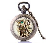 NOALED Pocket Watch The Greatest Pocket Watch Necklace for Grandpa Dad Gifts (Bronze 35 Mm)