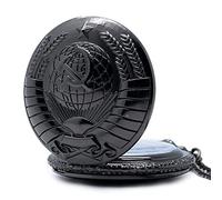 NOALED The Russia Federation Soviet Sickle Hammer Case Design Watch Retro Russia Emblem Communism Necklace Pocket Watch Chain,Fashion