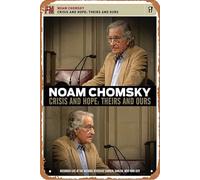 Noam Chomsky - Crisis And Hope: Theirs And Ours Film Movie Poster Retro Metal Tin Sign Wall Home Wall Art Metal Tin Sign,cave,bar,Club, Metal Tin Sign 8x12 Inches