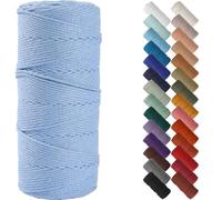 NOANTA Baby Blue Macrame Cord 2mm x 220yards, Colored Cotton Rope, Craft Yarn for Wall Hanging, Plant Hangers, Crafts, Knitting