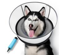 NoarWin Upgraded Inflatable Dog Cone (M+, Grey)