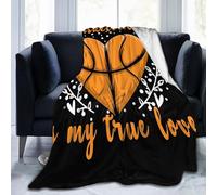 noasqll Basketball is My True Love Basketball Blankets Throw Blanket Anti-Pilling Flannel Blankets Air Conditioning Blanket Decor Throw Blankets for Sofa Travel All Seasons Gifts 80"x60"