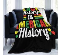noasqll Black History is American History Blankets Throw Blanket Anti-Pilling Flannel Blankets Air Conditioning Blanket Decor Throw Blankets for Sofa Travel All Seasons Gifts 60"x50"