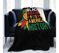 noasqll Black History is American History Pride Blankets Throw Blanket Anti-Pilling Flannel Blankets Air Conditioning Blanket Decor Throw Blankets for Sofa Travel All Seasons Gifts 80"x60"
