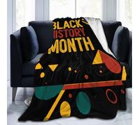 noasqll Black History Month African American Pride Celebrate Gifts Blankets Throw Blanket Anti-Pilling Flannel Blankets Air Conditioning BlanketFor Travel All Seasons Gifts 50"x40"