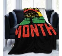 noasqll Black History Month African American Pride Celebrate Gifts Blankets Throw Blanket Anti-Pilling Flannel Blankets Air Conditioning BlanketFor Travel All Seasons Gifts 60"x50"