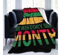 noasqll Black History Month African American Pride Celebrate Gifts Blankets Throw Blanket Anti-Pilling Flannel Blankets Air Conditioning BlanketFor Travel All Seasons Gifts 80"x60"