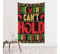 noasqll Black History Month One Month Can't Hold Our History Tapestry Decor Wall Hanging Wall Art Blanket Aesthetic Tapestries Wall Art For Living Room Home 60 X 40 In