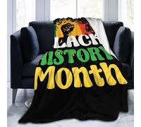 noasqll Black History Month Pride Blankets Throw Blanket Anti-Pilling Flannel Blankets Air Conditioning Blanket Decor Throw Blankets for Sofa Travel All Seasons Gifts 80"x60"