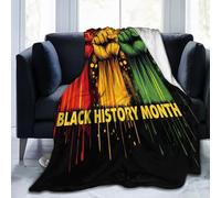 noasqll Black History Month Pride Celebrate Gifts Blankets Throw Blanket Anti-Pilling Flannel Blankets Air Conditioning Blanket Decor Throw Blankets for Sofa Travel All Seasons Gifts 60"x50"