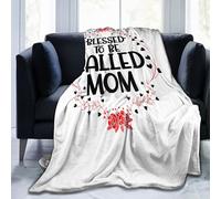 noasqll Blessed to Be Called Mom Blankets Throw Blanket Anti-Pilling Flannel Blankets Air Conditioning Blanket Decor Throw Blankets for Sofa Travel All Seasons Gifts 60"x50"