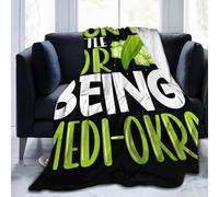 noasqll Don't Settle for Being Medi-Okra Blankets Throw Blanket Anti-Pilling Flannel Blankets Air Conditioning Blanket Decor Throw Blankets for Sofa Travel All Seasons Gifts 40"x30"