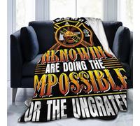 noasqll Firefighter Unknowing are Doing The Impossible Blankets Throw Blanket Anti-Pilling Flannel Blankets Air Conditioning Blanket Decor Throw Blankets for Sofa Travel All Seasons Gifts 60"x50"