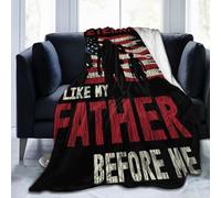 noasqll I Am A Veteran Like My Father Before Me Blankets Throw Blanket Anti-Pilling Flannel Blankets Air Conditioning Blanket Decor Throw Blankets for Sofa Travel All Seasons Gifts 50"x40"
