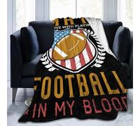noasqll i was Born in May So i Live with Football My Blood Blankets Throw Blanket Anti-Pilling Flannel Blankets Air Conditioning Blanket Decor Throw Blankets for Sofa Travel All Seasons Gifts 40"x30"