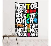 noasqll Mentor Teachers inspire Educate Coach Share Influence Tapestry Decor Wall Hanging Wall Art Blanket Aesthetic Tapestries Wall Art For Living Room Home 60 X 40 In