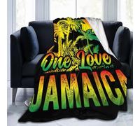 noasqll One Loves Jamaican Rasta Reggae Palm Trees Blankets Throw Blanket Anti-Pilling Flannel Blankets Air Conditioning Blanket Decor Throw Blankets for Sofa Travel All Seasons Gifts 60"x50"