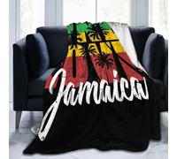 noasqll One Loves Jamaican Rasta Reggae Palm Trees Blankets Throw Blanket Anti-Pilling Flannel Blankets Air Conditioning Blanket Decor Throw Blankets for Sofa Travel All Seasons Gifts 40"x30"
