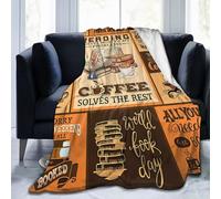 noasqll Reading Solves Most of My Problems Coffee The Restof You Blankets Anti-Pilling Flannel Blankets Air Conditioning Blanket Decor Throw Blankets for Sofa Travel All Seasons Gifts 50"x40"