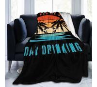 noasqll Sunset Beach You Had Me at Day Drinkings Summer Vacation Blankets Anti-Pilling Flannel Blankets Air Conditioning Blanket Decor Throw Blankets for Sofa Travel All Seasons Gifts 60"x50"