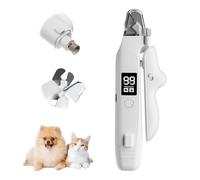Noaya 2 in 1 Dog Nails Clippers - Nail Grinders Claws Trimmer for Grooming with Light and LED Screen, Easy Nail Trimmer File, Safe Silent Pet Nail Grinder for Small, Medium Dogs Cats
